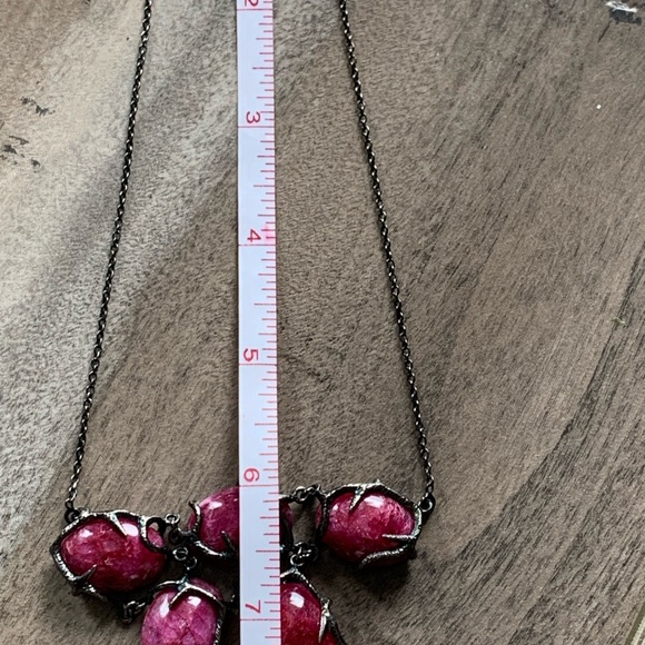 One of a Kind cherry pink rhodochrosite and sterling silver - very unique - Picture 5 of 6